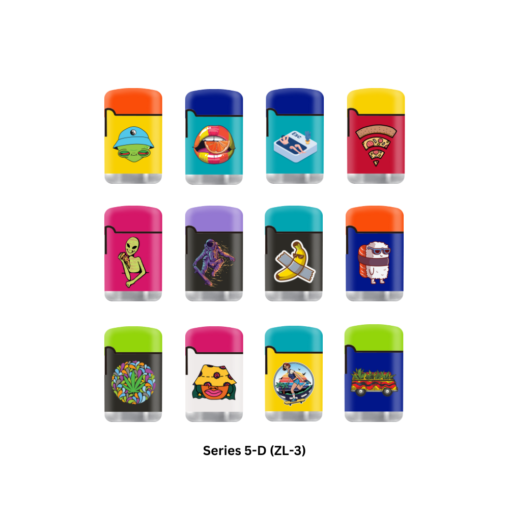 Zengaz Mega (ZL-3) Series 5 Jet Rubberized Cube Lighters - 48ct