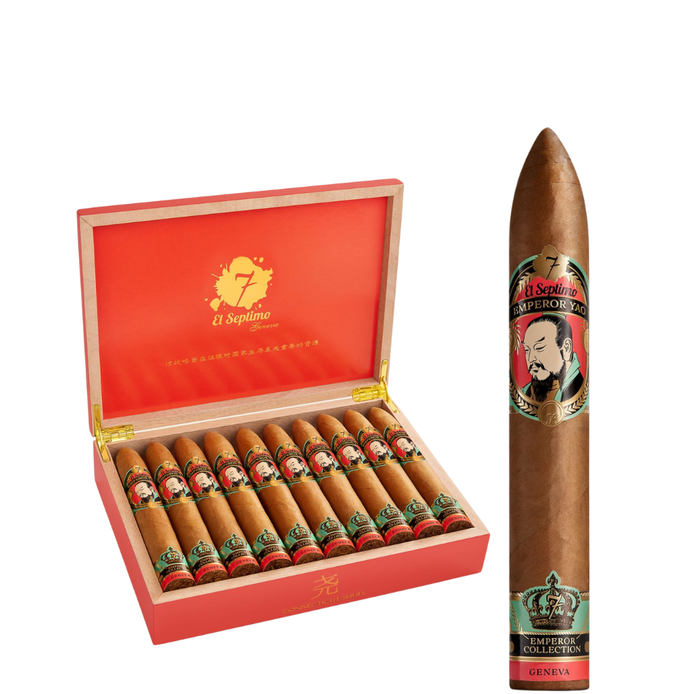El Septimo Emperor Cigar Collection Yao Connecticut Torpedo-Gordo 6.5 x 60-10ct 