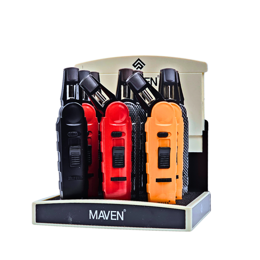 [MAVENMODEL7LGT/9] Maven Model 7 Windproof Table Torch Lighters -9ct