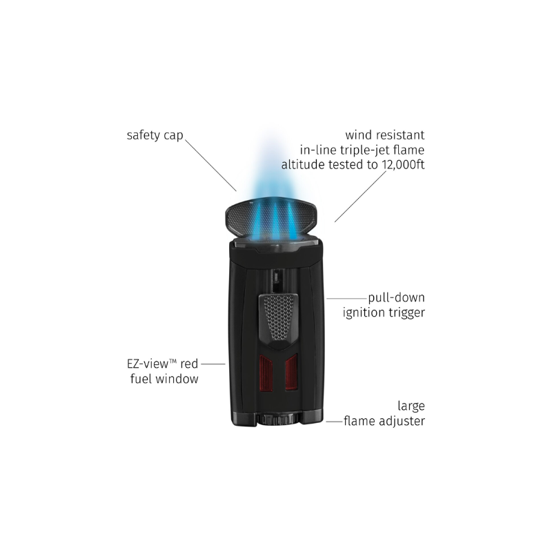Xikar HP3 Inline Triple Flame Jet Lighter