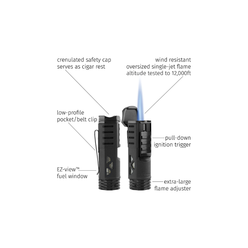 Xikar Tactical Single Flame Jet Lighter