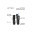 Xikar Tactical Single Flame Jet Lighter