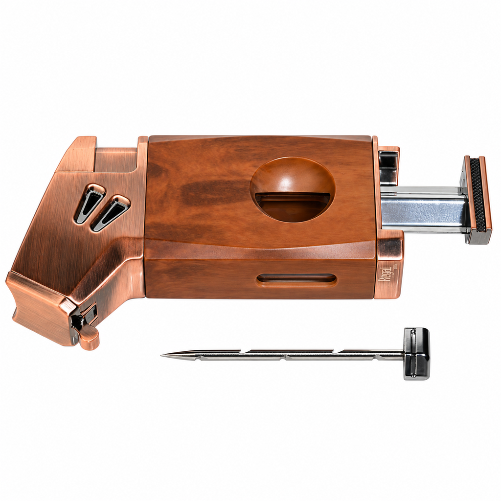 Regal Pistol 2-in-1 Cigar Lighter & V-Cutter