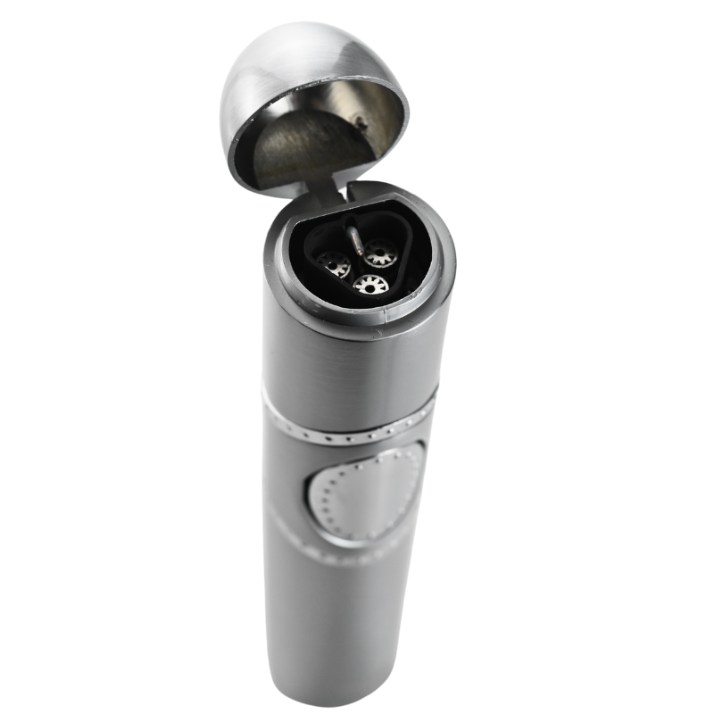 Regal Cigar Shape Quad Lighter With Punch Cutter & Cigar Nubber