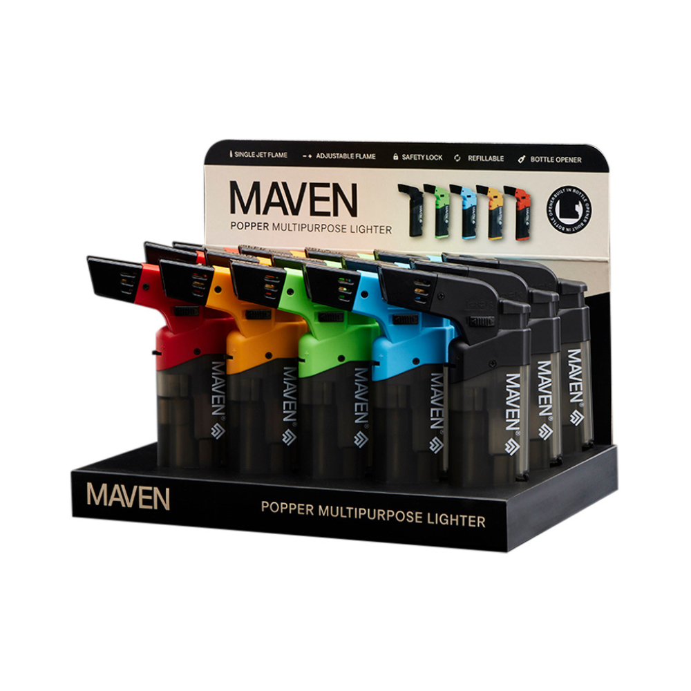 Maven Popper Pocket Lighters - 15ct