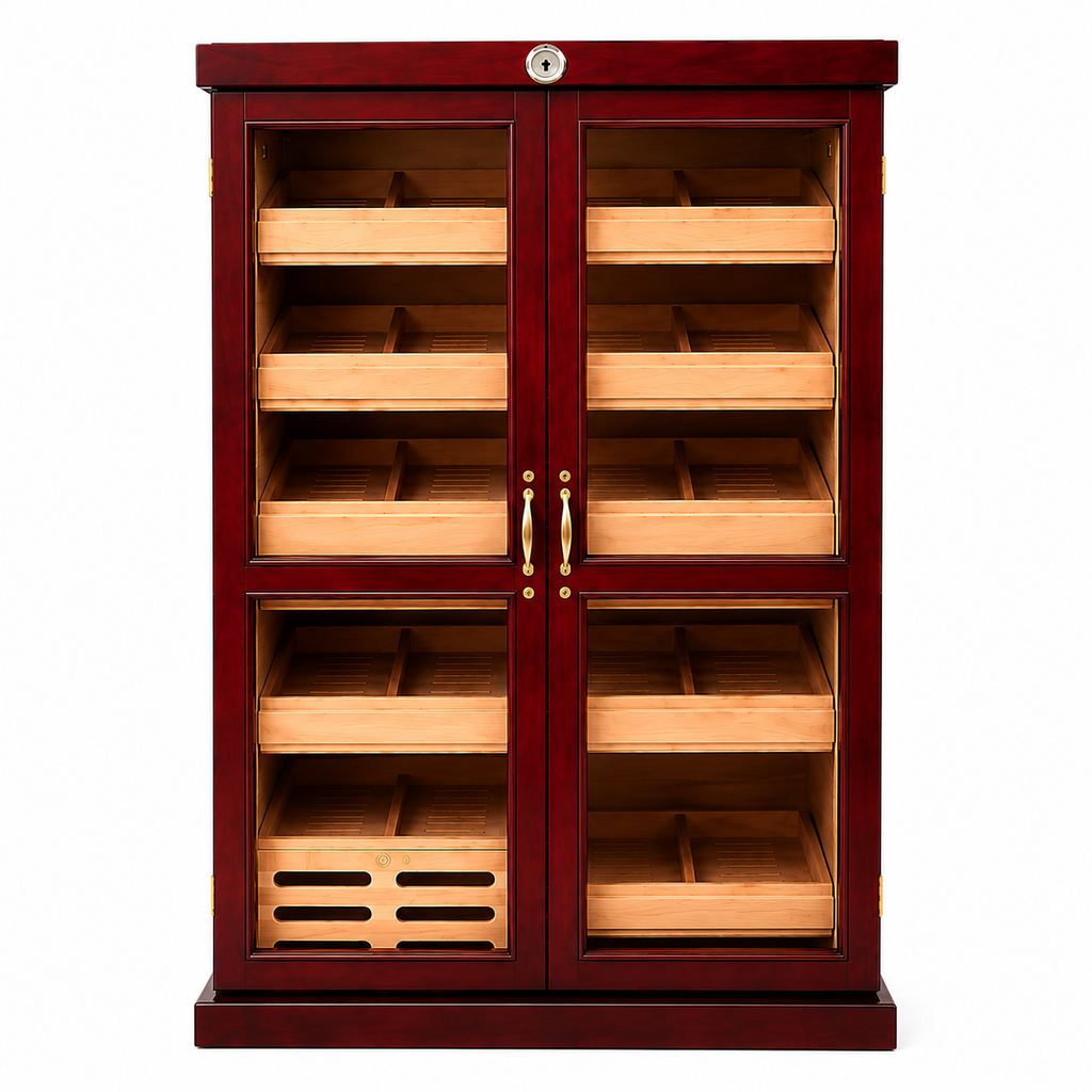 Double Door Humidor with Digital Hygrometer w/ 4000 Capacity