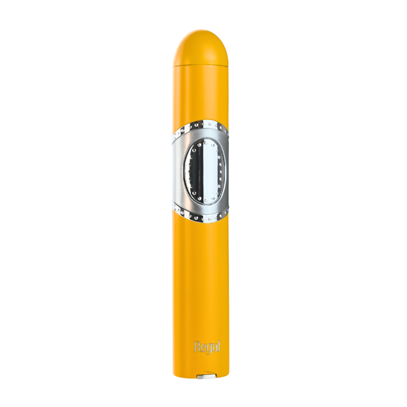 Regal Cigar Shape Triple Torch Lighter With Punch Cutter & Cigar Nubber