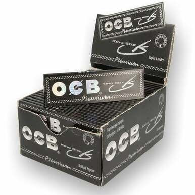 [OCBBLACKKSRP/50] OCB Black Premium King Size Rolling Papers - 50ct