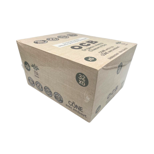 [OCBOR114CONETP/32] OCB Organic Hemp 11/4 Pre Rolled Cones with Tip - 32ct