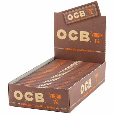 [OCBVRGNUNBL114RP/25] OCB Virgin Unbleached 1 1/4 Rolling Papers - 25ct