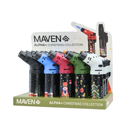 [MAVENALPHAPLUSXMAS/15] Maven Alpha+ Christmas Collection Lighters - 15ct