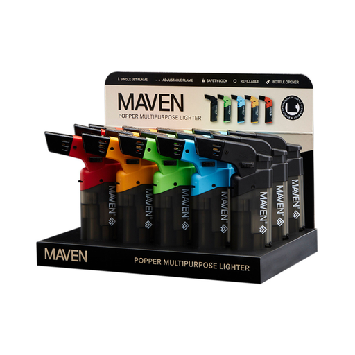 [MAVENPOPPERLGT/15] Maven Popper Pocket Lighters - 15ct