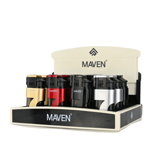 [MAVENSABRELGT/12] Maven Sabre Triple Jet Flame Torch Lighters - 12ct