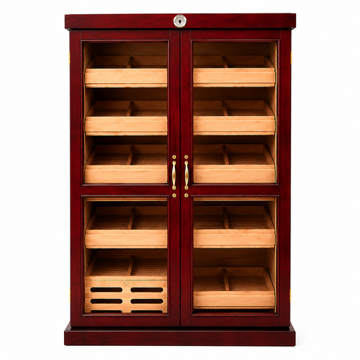 Double Door Humidor with Digital Hygrometer w/ 4000 Capacity