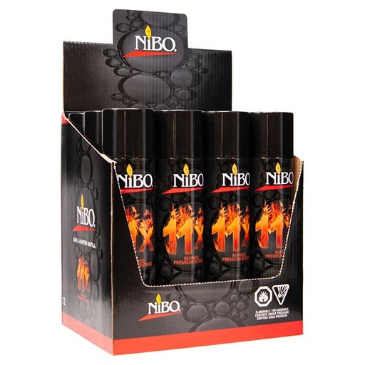 [NIBOBUTANE/12] Nibo 11x Black Edition Premium Butane - 12ct