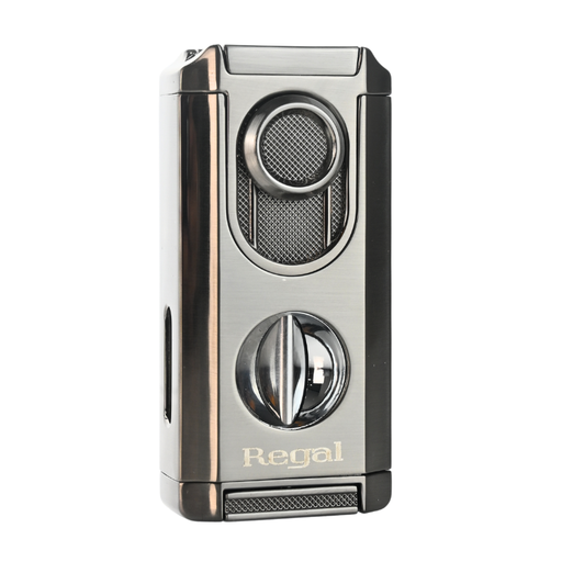Regal Ultra Triple Torch Lighter with Built in V-Cutter & Cigar Rest
