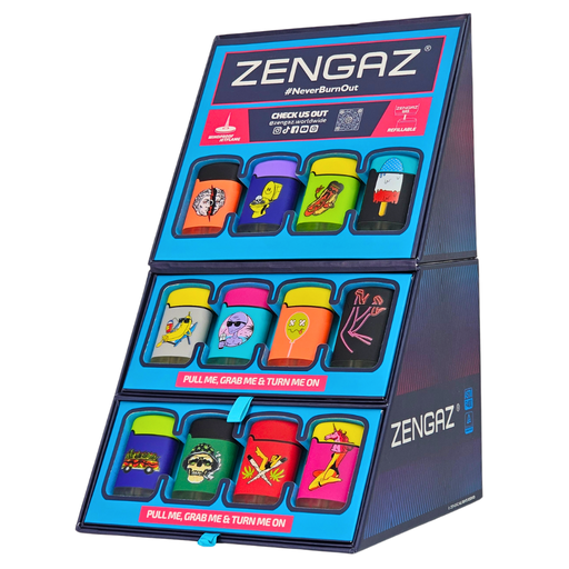 Zengaz Mega (ZL-3) Series 5 Jet Rubberized Cube Lighters - 48ct