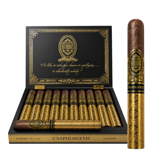 [NOTORUNAPOLOGTC09/10] Notorious Cigars Unapolagetic Sublime 6.5X54 -10ct 