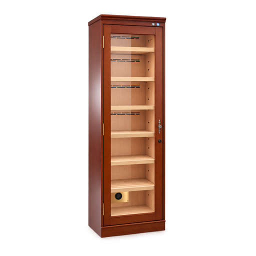 Premium Single Door Humidor with LED Lighting & Built-In Fan – 2,000 Cigar Capacity